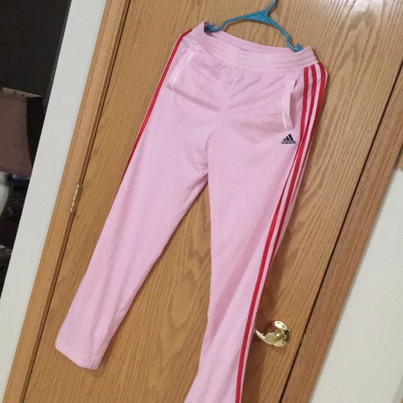 light pink adidas pants
